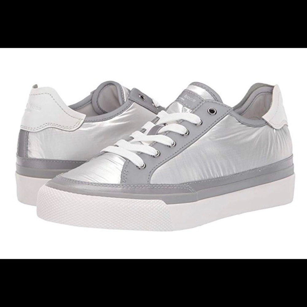 Rag & Bone army low top metallic sneaker.